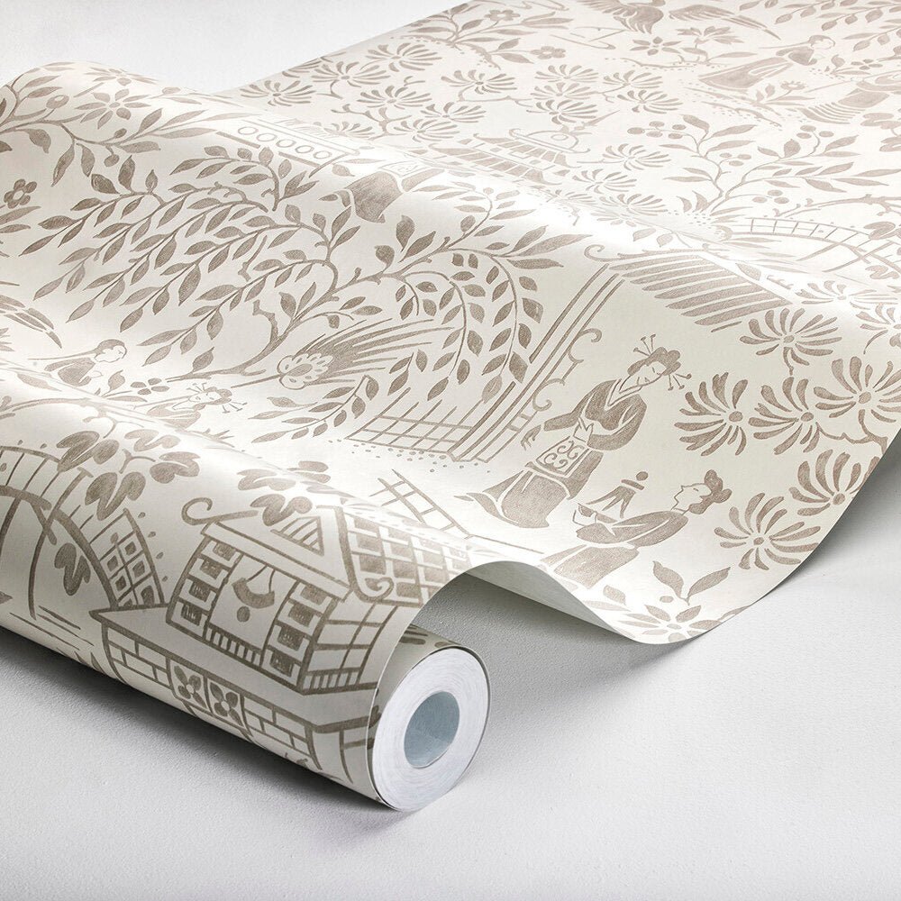 Oriental Garden Wallpaper - Taupe - Boråstapeter - 4273 - Premier Wallcovering