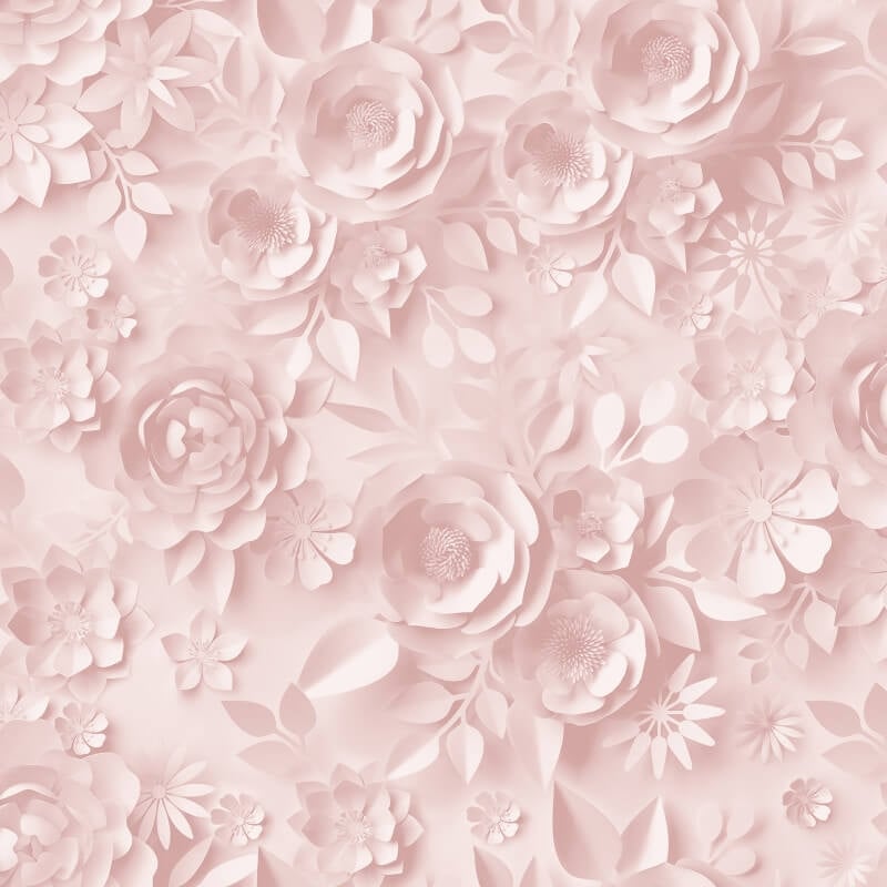 Origami Flowers Wallpaper - Pink - Muriva - M44603 - Premier Wallcovering