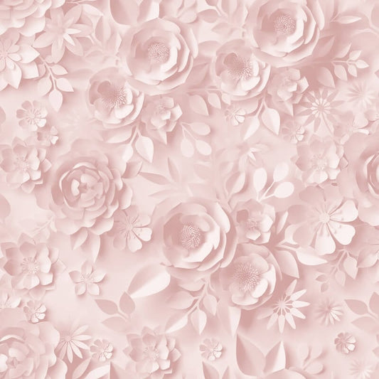 Origami Flowers Wallpaper - Pink - Muriva - M44603 - Premier Wallcovering