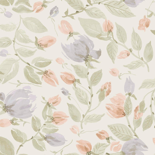 Orisia Peony Wallpaper - Pale Sage Green - Laura Ashley - 122761 - Premier Wallcovering