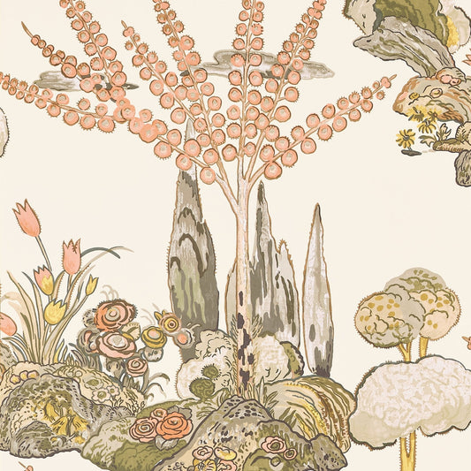 Orleans Wallpaper - Apricot & Ginger - Thibaut - T45026 - Premier Wallcovering