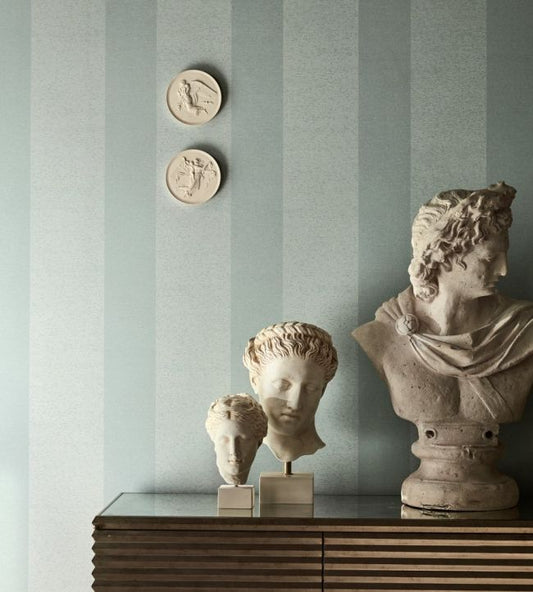 Ormonde Stripe Wallpaper - Gargoyle - ZFOW312945 - Zoffany - Premier Wallcovering