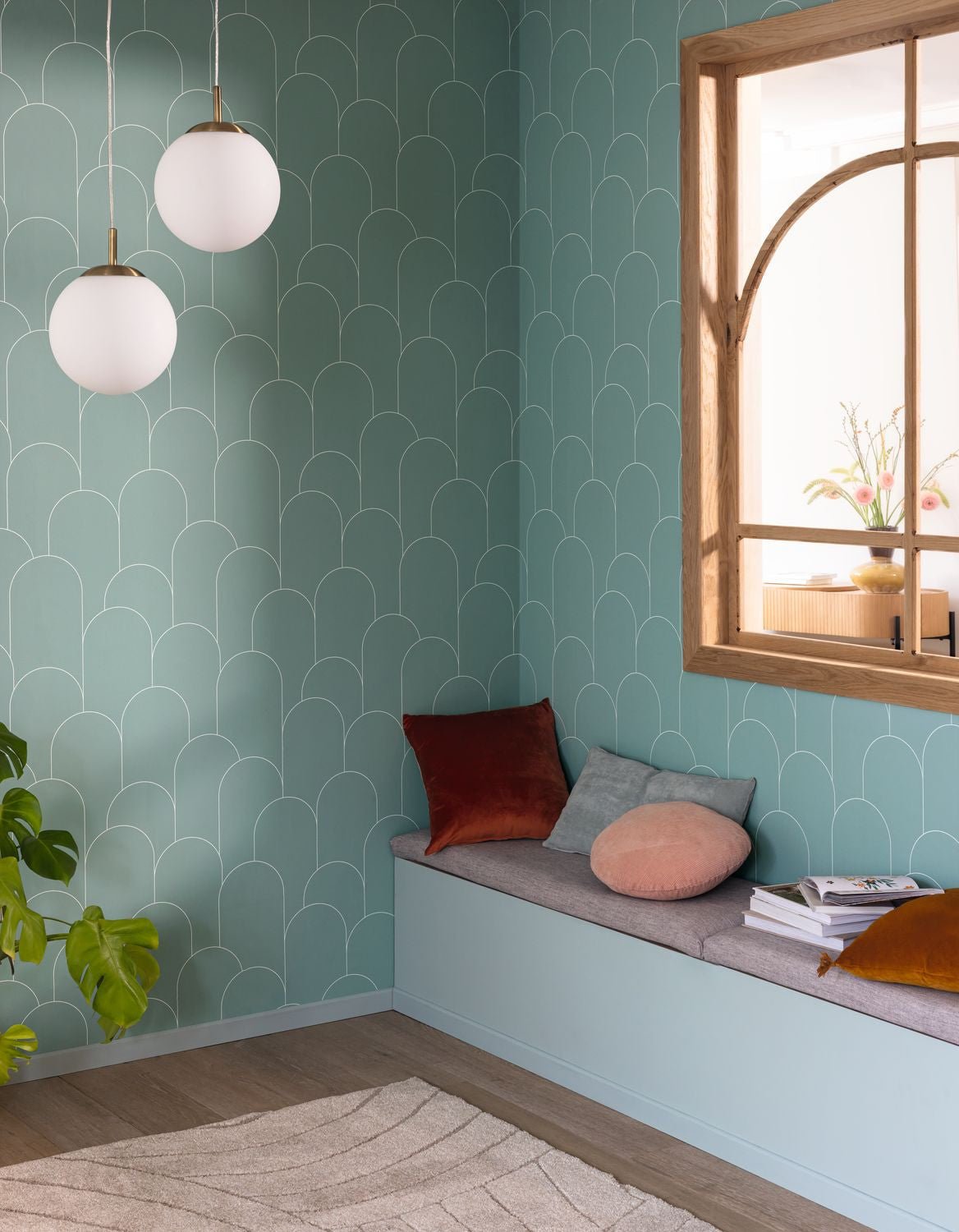 Ornament Wallpaper - Vert D'eau - Caselio - 105287000 - Premier Wallcovering