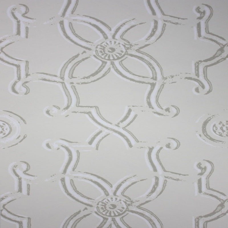 Ornella Wallpaper - Silver - Nina Campbell - NCW4006-03 - Premier Wallcovering