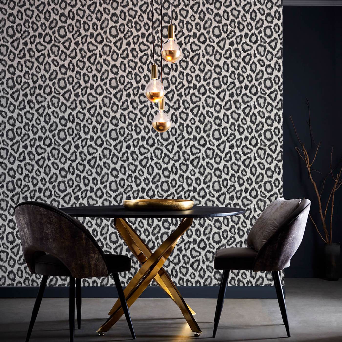 Ortega Wallpaper - Noir - Clarke & Clarke - W0229/03 - Premier Wallcovering