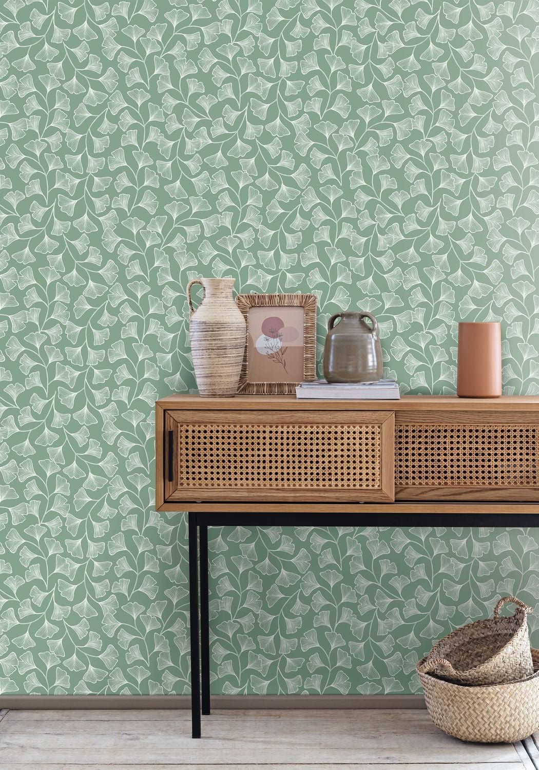 Osaka Wallpaper - Vert De Gris - Caselio - 103917493 - Premier Wallcovering