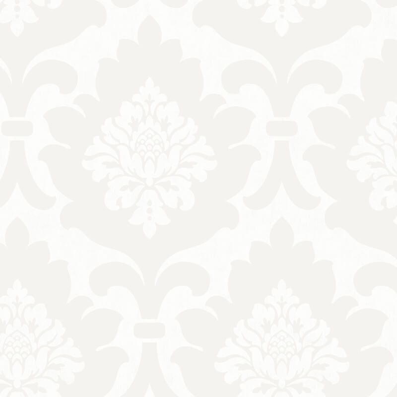 Osbourne Damask Wallpaper - White - SK Filson - DE41858 - Premier Wallcovering