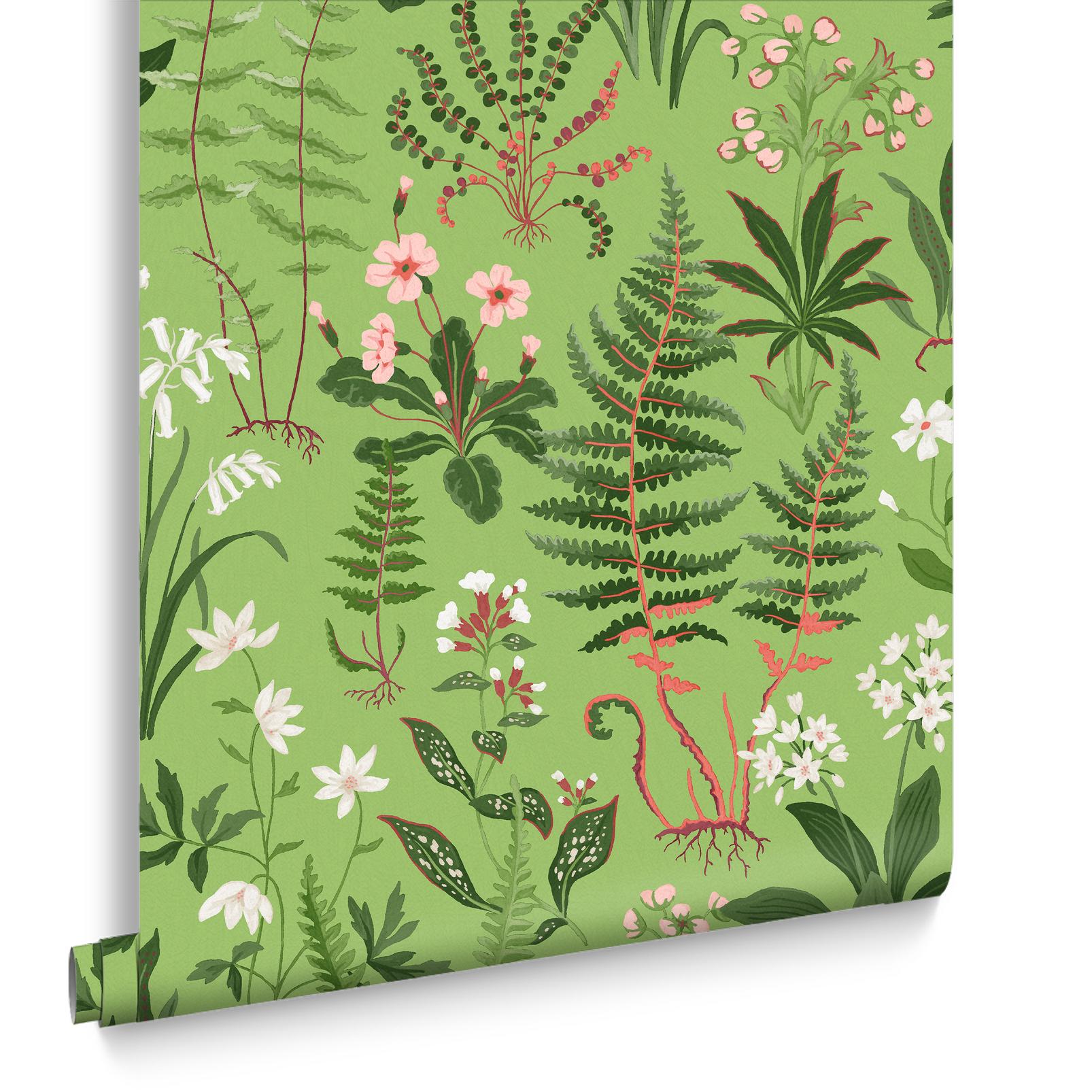 Oshibana Wallpaper - Green - Graham & Brown - 130316 - Premier Wallcovering