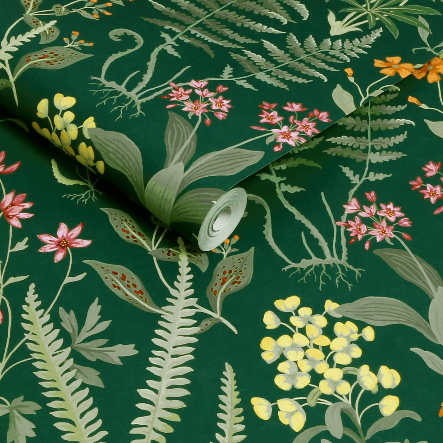 Oshibana Wallpaper - Emerald - Graham & Brown - 130313 - Premier Wallcovering
