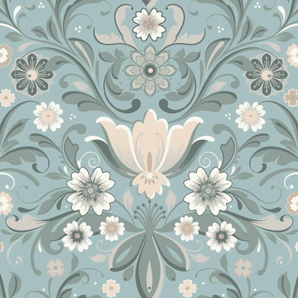 Östanskär Wallpaper - Light Blue - Midbec - 24111 - Premier Wallcovering