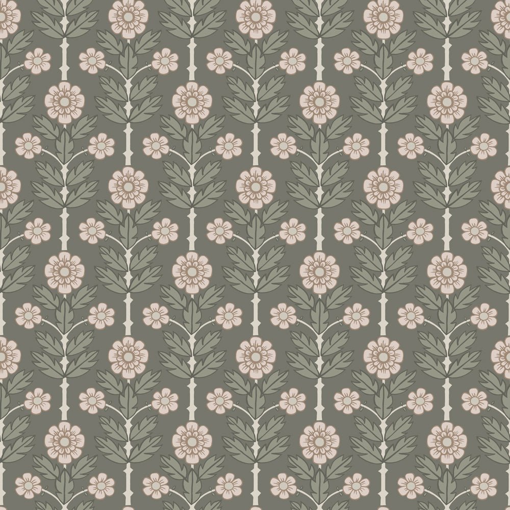 Othilia Wallpaper - Dark Gray - Midbec - 28008 - Premier Wallcovering