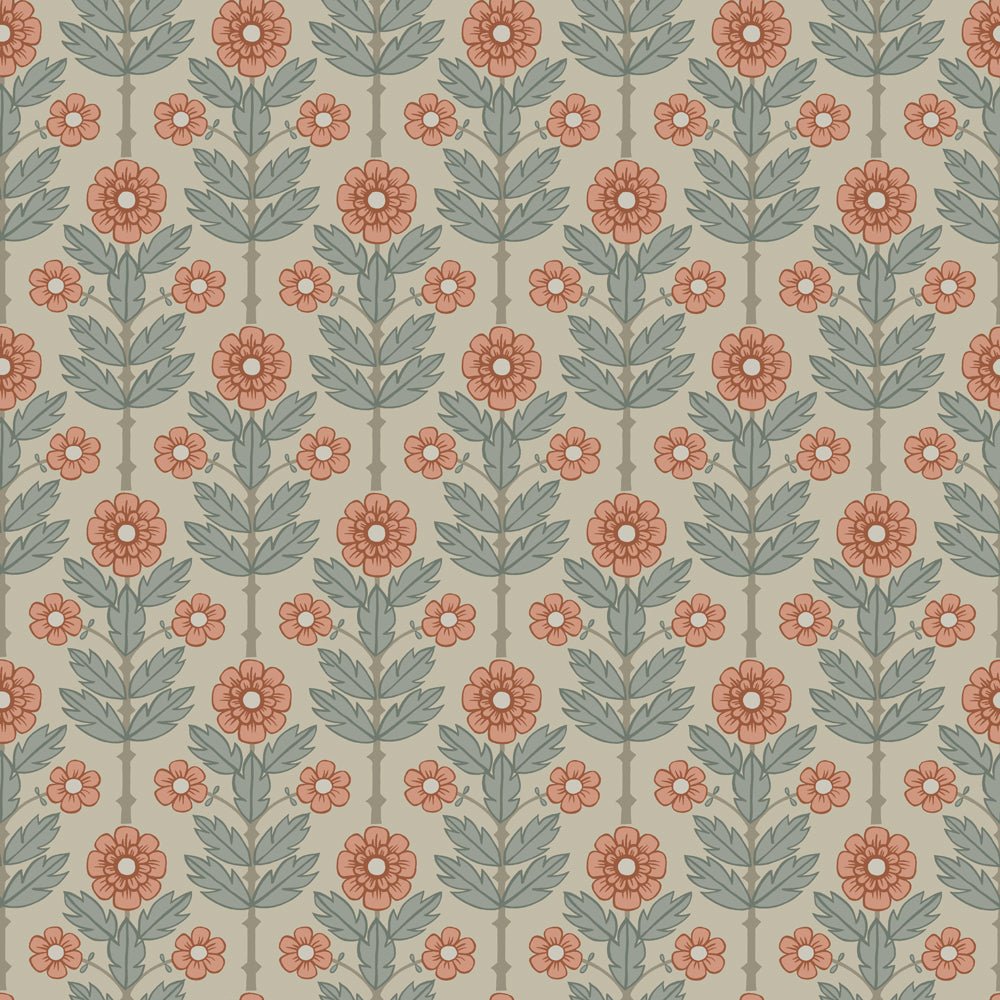 Othilia Wallpaper - Orange - Midbec - 28006 - Premier Wallcovering