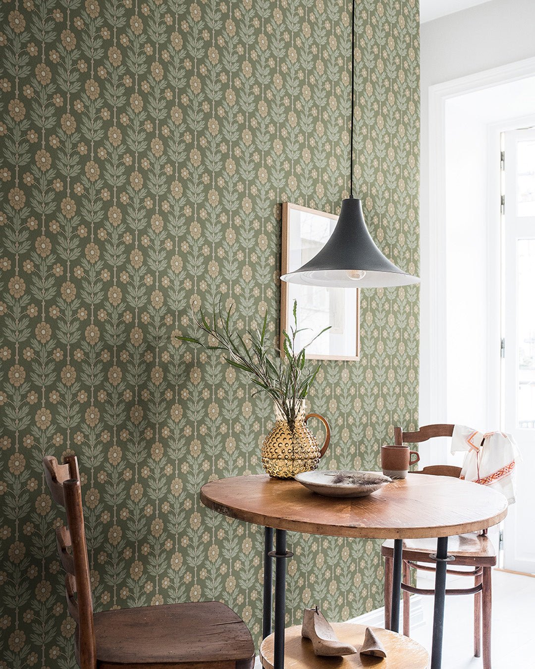 Othilia Wallpaper - Green - Midbec - 28009 - Premier Wallcovering