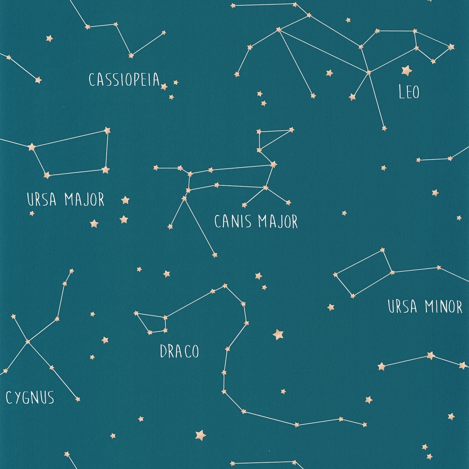 Our Planet Constellations Wallpaper - Bleu Mer - Caselio - 101916003 - Premier Wallcovering