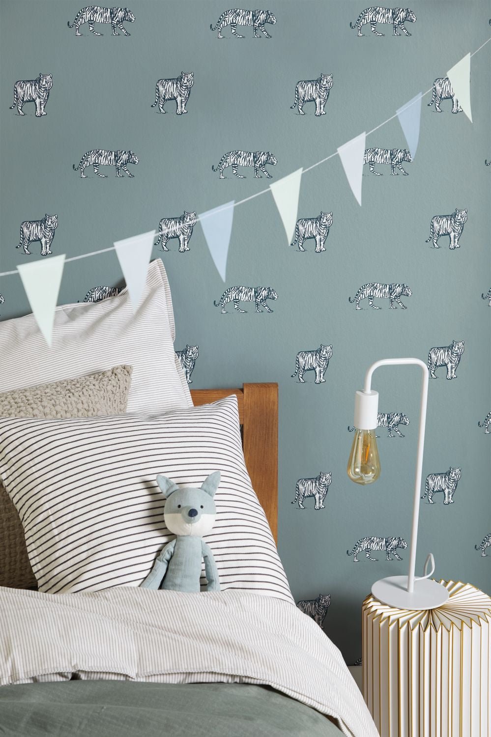 Our Planet Eye Of The Tiger Wallpaper - Bleu Nuit - Caselio - 101967106 - Premier Wallcovering