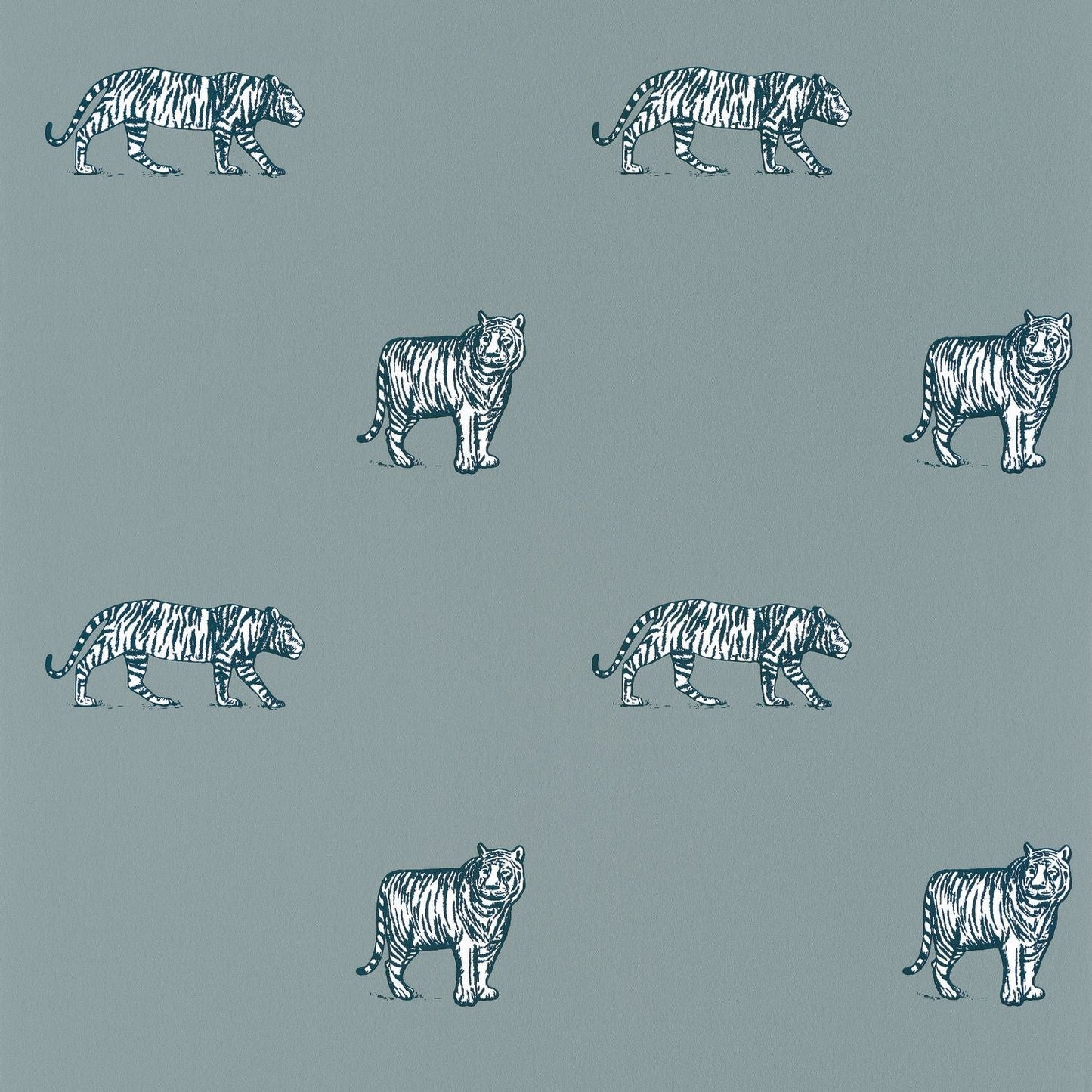 Our Planet Eye Of The Tiger Wallpaper - Bleu Nuit - Caselio - 101967106 - Premier Wallcovering