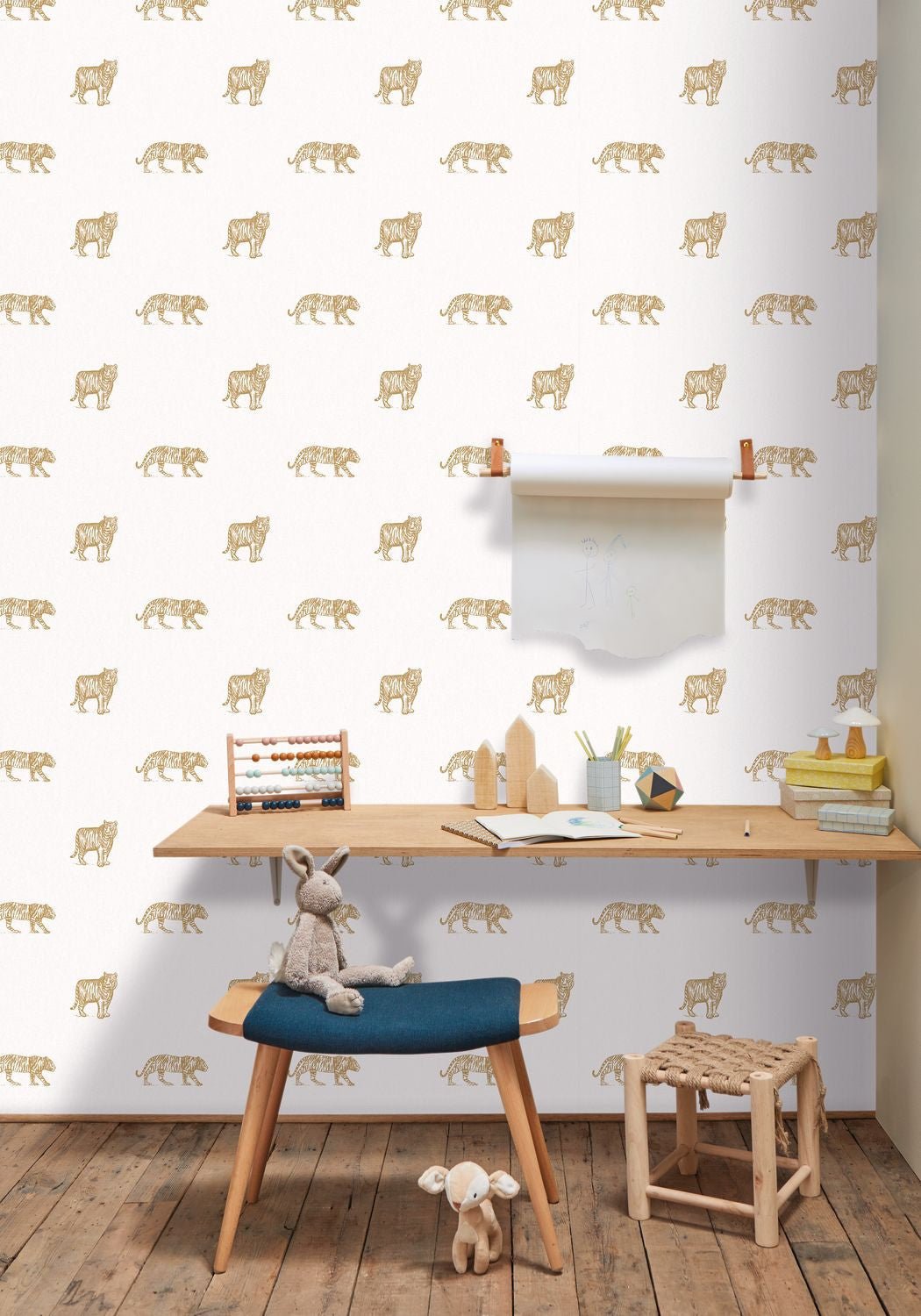 Our Planet Eye Of The Tiger Wallpaper - Blanc - Caselio - 101962105 - Premier Wallcovering