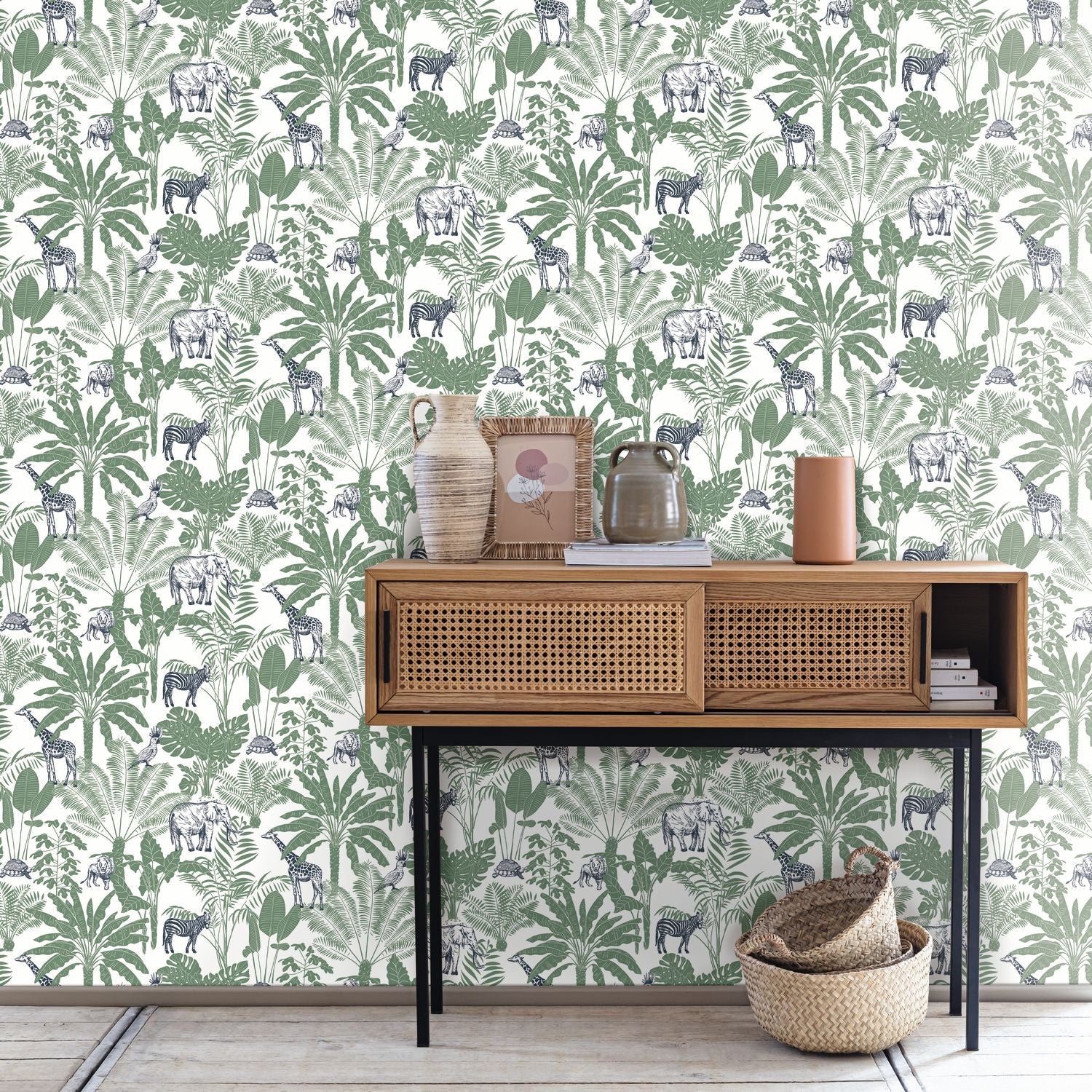 Our Planet Jungle Trip Wallpaper - Kaki - Caselio - 101957403 - Premier Wallcovering