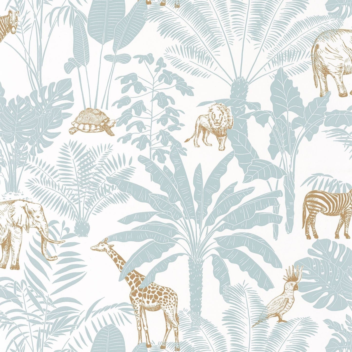 Our Planet Jungle Trip Wallpaper - Ocre - Caselio - 101957121 - Premier Wallcovering