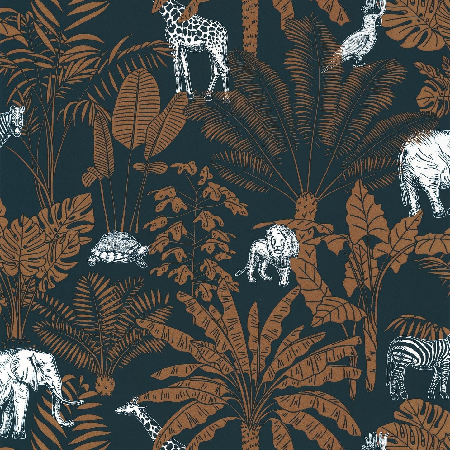Our Planet Jungle Trip Wallpaper - Camel - Caselio - 101956915 - Premier Wallcovering