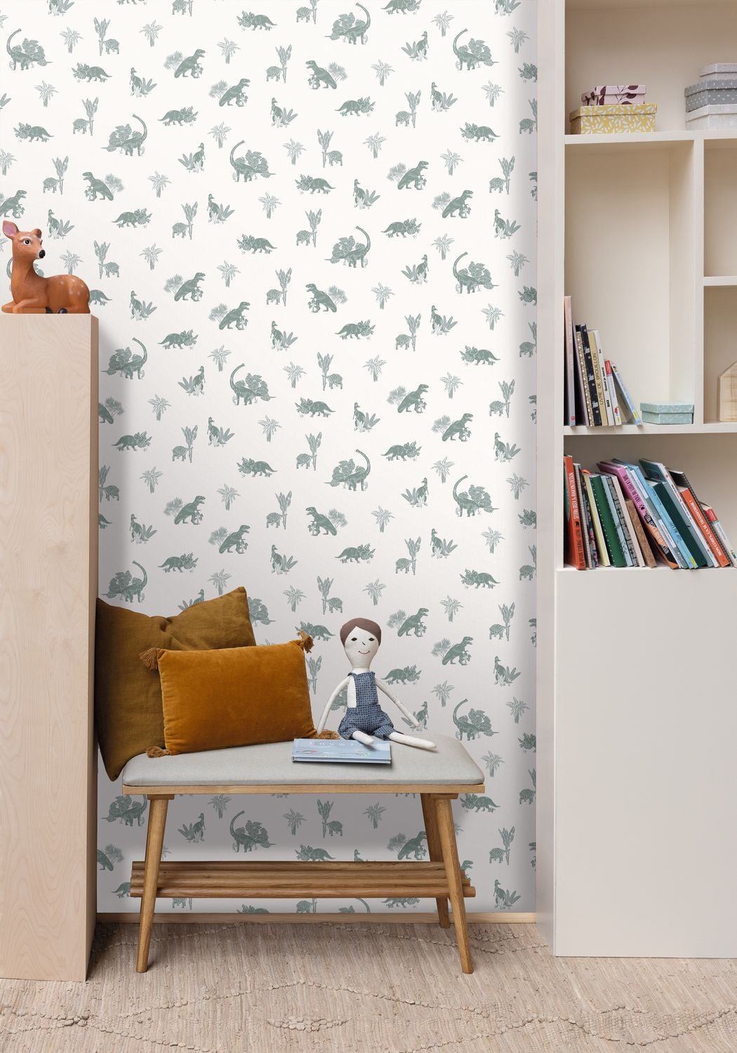 Our Planet Jurassic World Wallpaper - Vert D'eau - Caselio - 101937105 - Premier Wallcovering