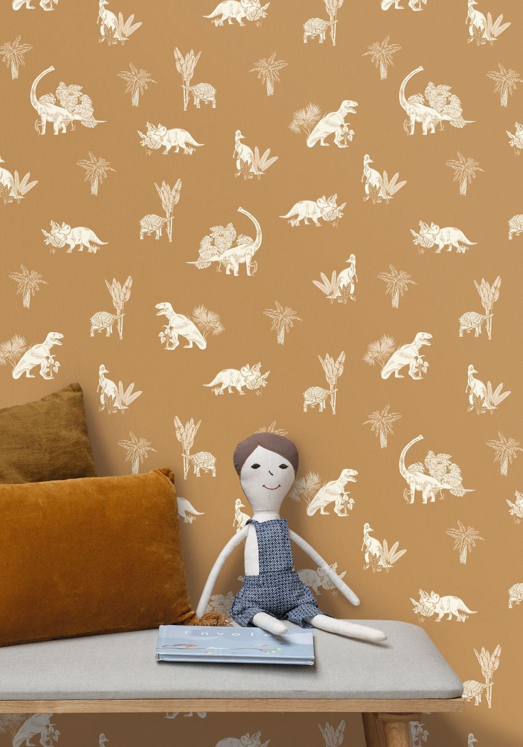 Our Planet Jurassic World Wallpaper - Ocre - Caselio - 101932112 - Premier Wallcovering