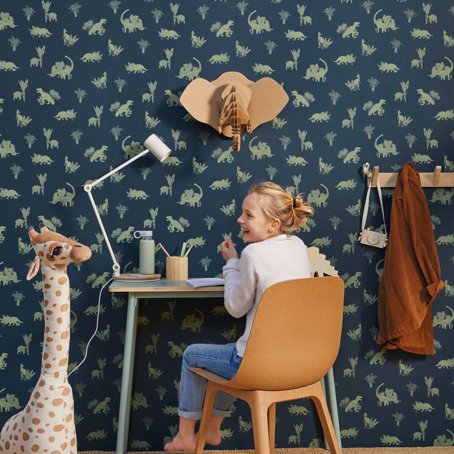 Our Planet Jurassic World Wallpaper - Bleu Nuit - Caselio - 101936900 - Premier Wallcovering