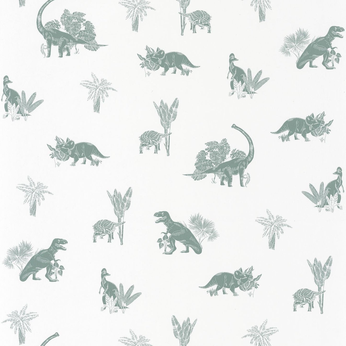 Our Planet Jurassic World Wallpaper - Vert D'eau - Caselio - 101937105 - Premier Wallcovering