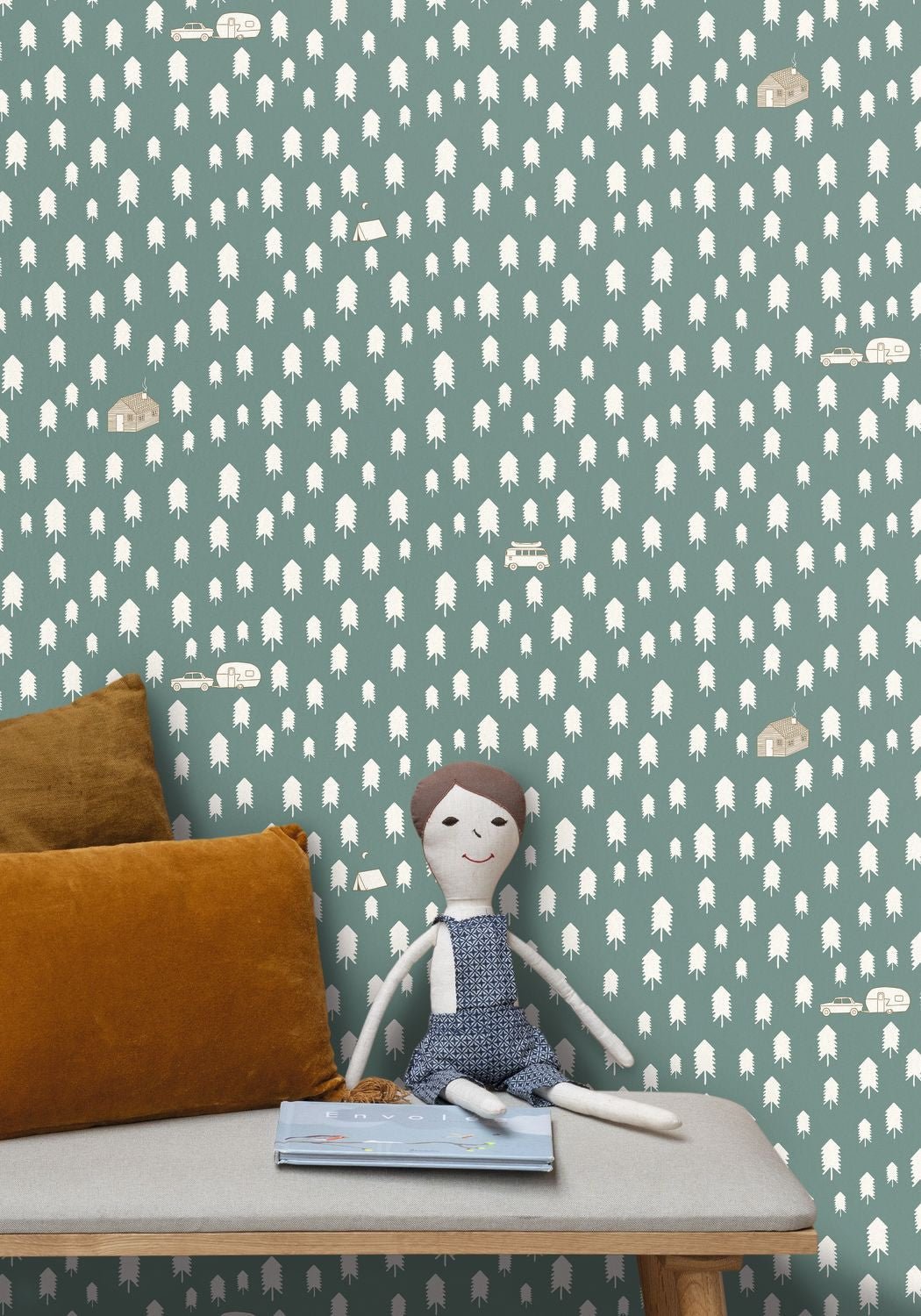 Our Planet Summer Camp Wallpaper - Vert D 'eau - Caselio - 101977134 - Premier Wallcovering