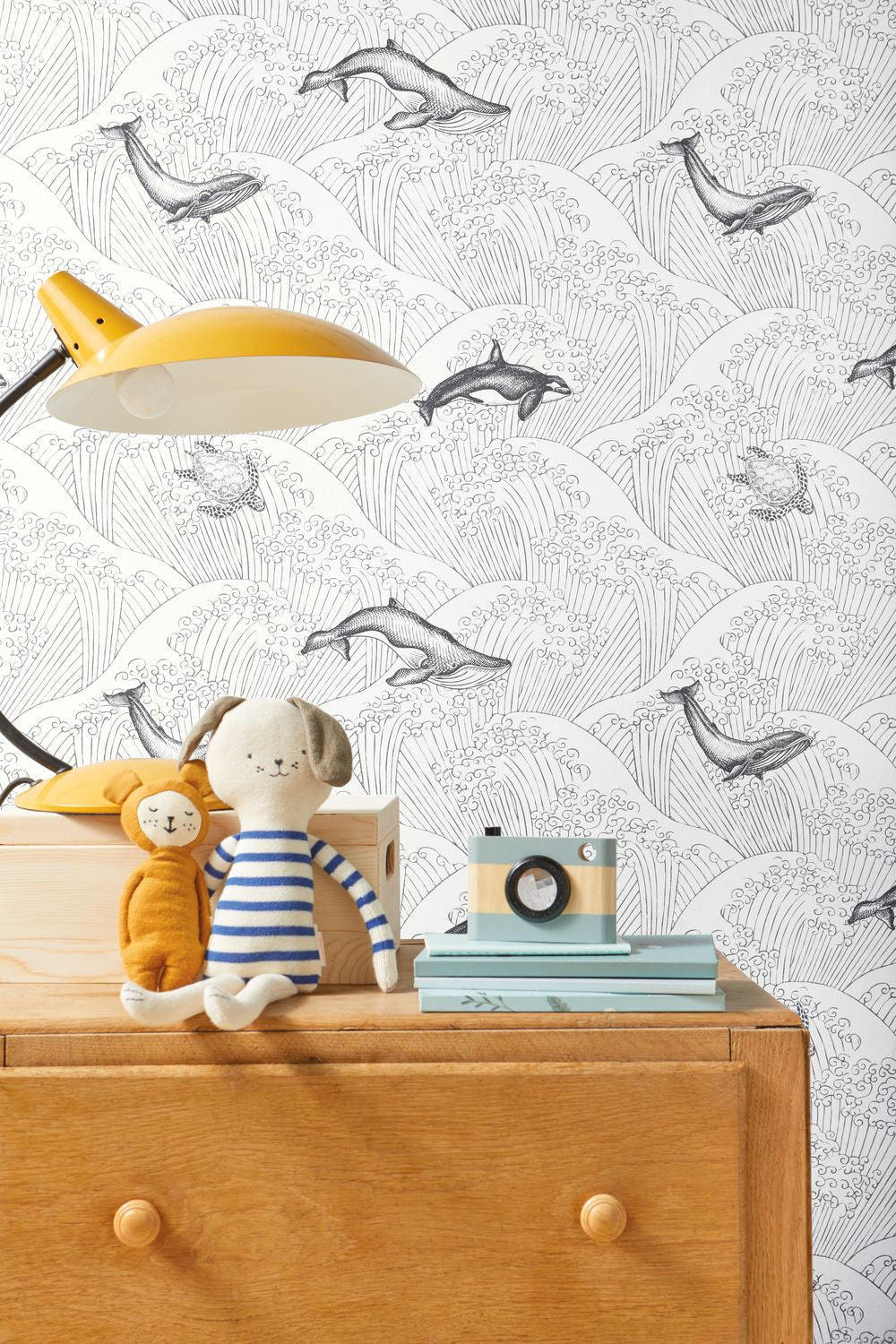Our Planet Under The Sea Wallpaper - Noir Et Blanc - Caselio - 102019902 - Premier Wallcovering
