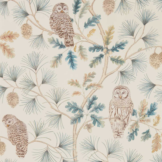 Owlswick Wallpaper - Teal - Sanderson - DYSI216595 - Premier Wallcovering