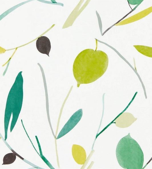 Oxalis Wallpaper - Kiwi / Juniper - NZAW111994 - Scion - Premier Wallcovering