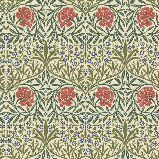 Oxford Union Wallpaper - Red / Green - Midbec - 82043 - Premier Wallcovering