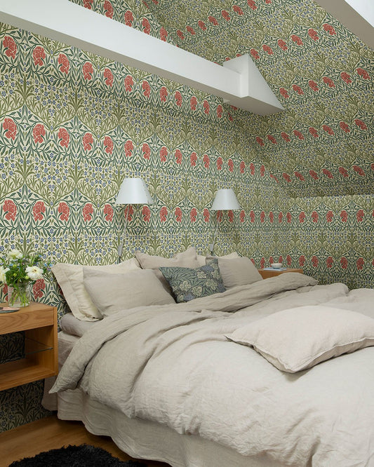 Oxford Union Wallpaper - Red / Green - Midbec - 82043 - Premier Wallcovering