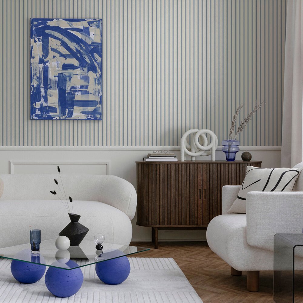 Oxford Wallpaper - Pale Blue - Timothy Wilman - TW2466 - Premier Wallcovering