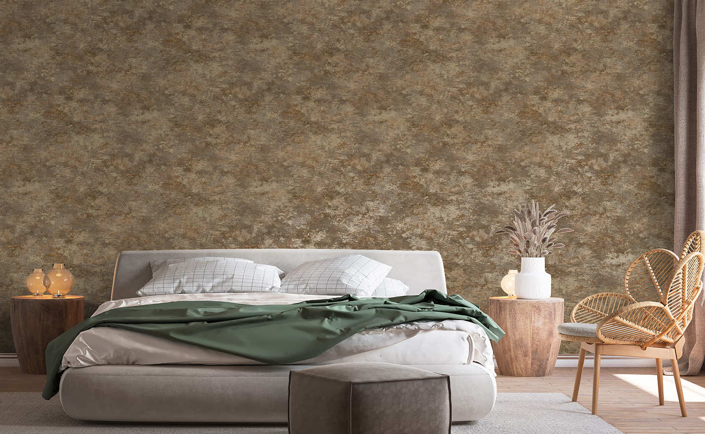 Ozbek Wallpaper - Burnt orange - Holden Décor - 65902 - Premier Wallcovering