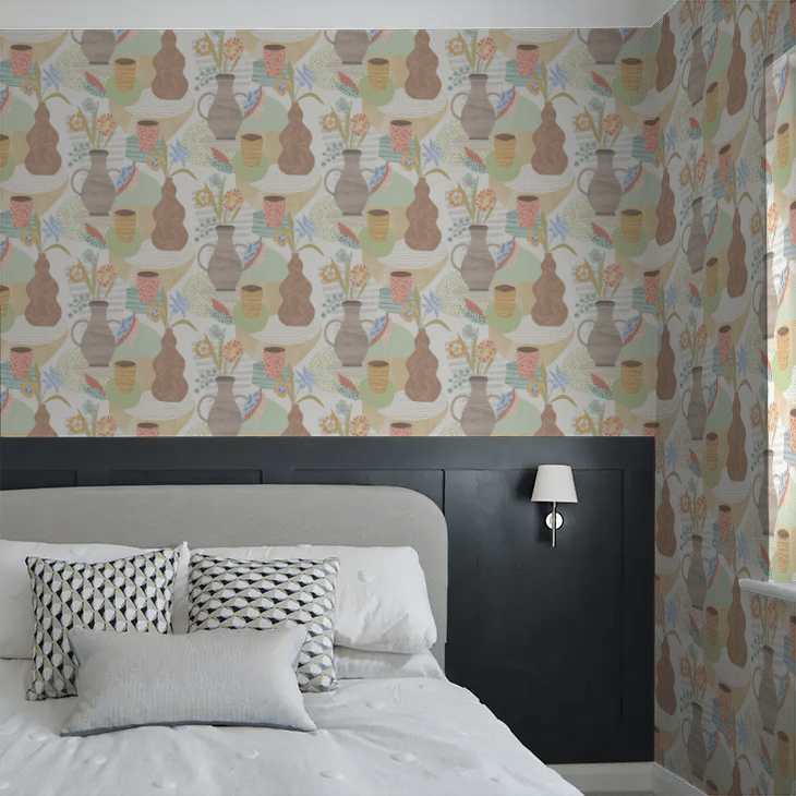 Pablo Wallpaper - Smoke & Oyster - Ohpopsi - ABS50123W - Premier Wallcovering