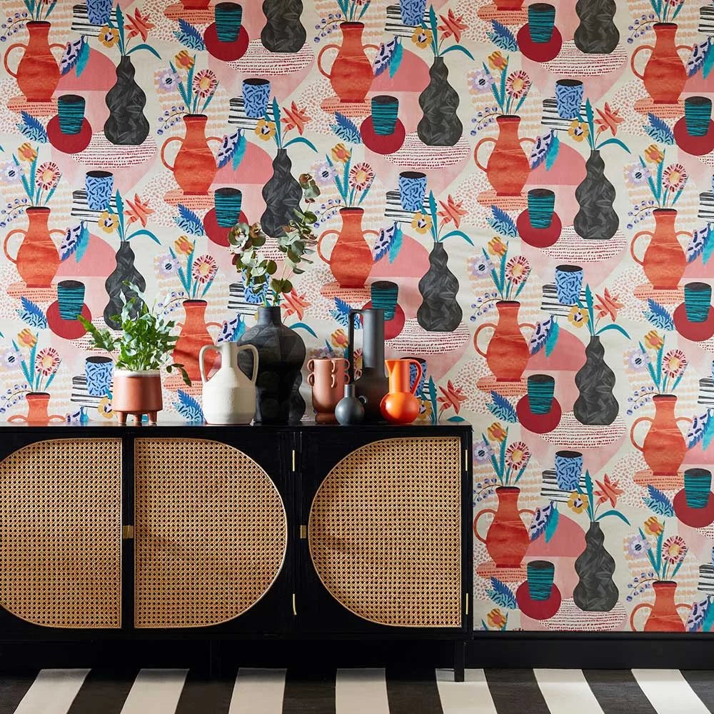 Pablo Wallpaper - Melon & Carbon - Ohpopsi - ABS50121W - Premier Wallcovering