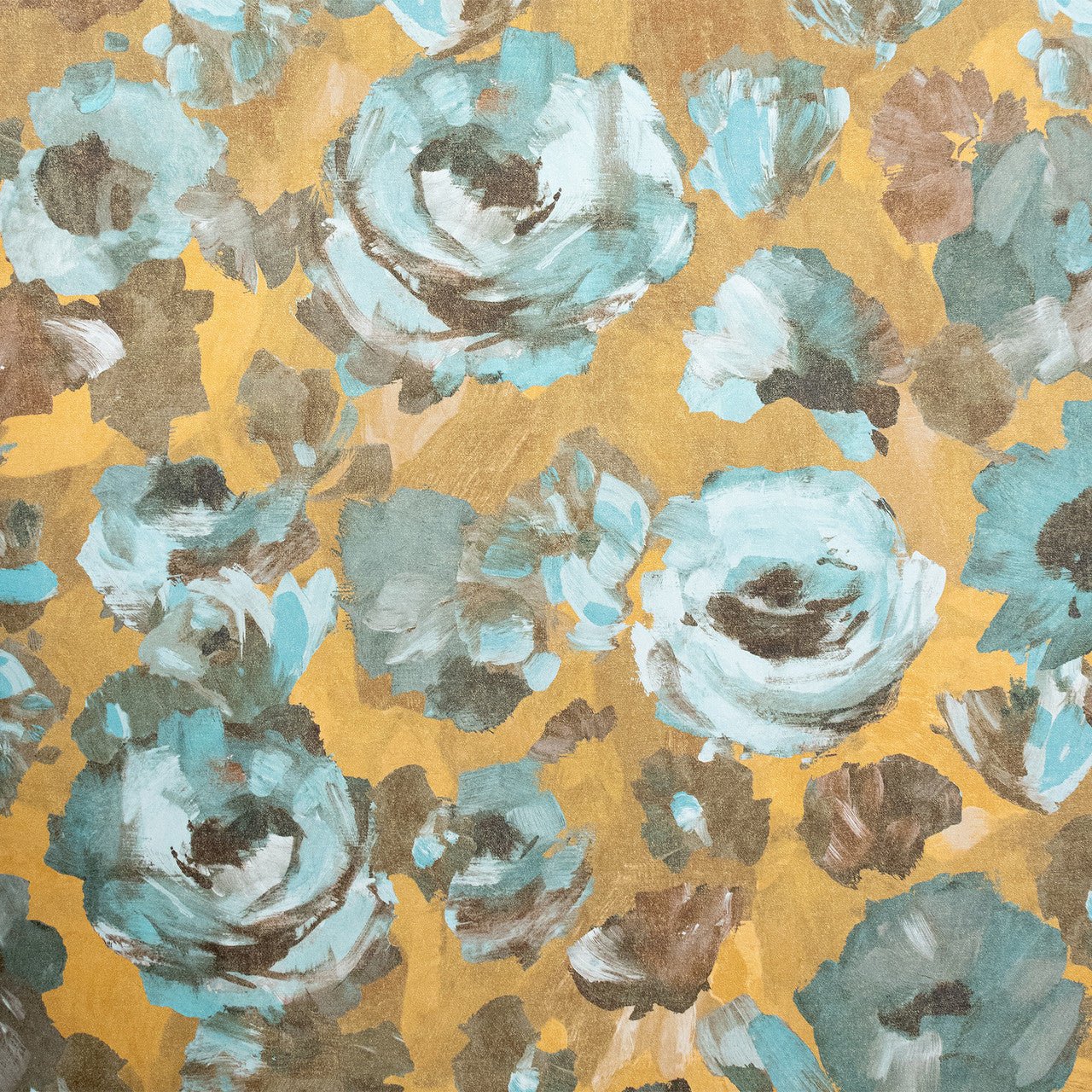 Paeonia Julie Feels Home Wallpaper - Teal/ Gold - Hohenberger - 26905 - Premier Wallcovering