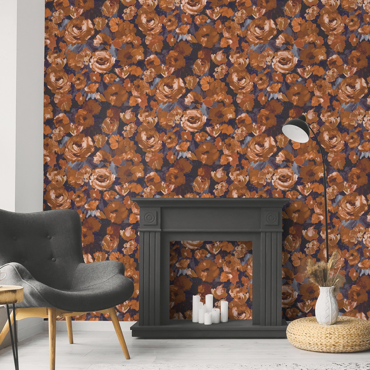 Paeonia Julie Feels Home Wallpaper - Heat Basalt - Hohenberger - 26900 - Premier Wallcovering