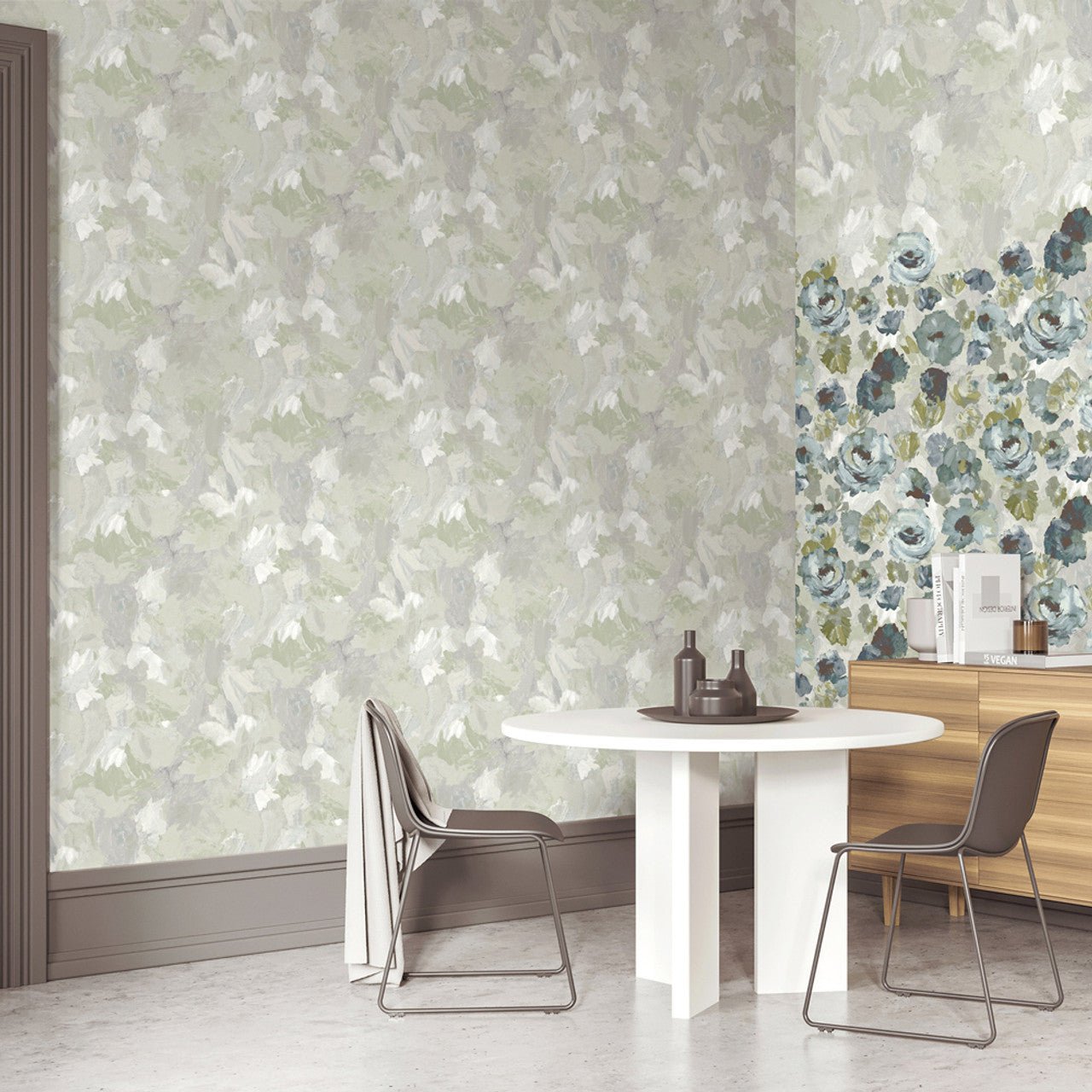 Paeonia Plain Julie Feels Home Wallpaper - Grey - Hohenberger - 26907 - Premier Wallcovering