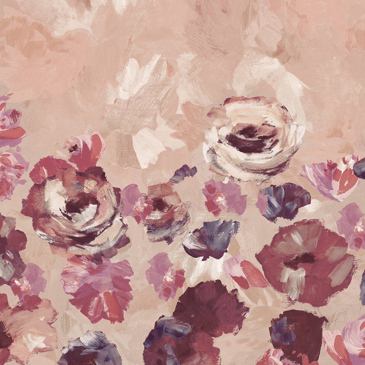 Paeonia Twin Julie Feels Home Wall Mural - Mulberry Blush - Hohenberger - 26960 - Premier Wallcovering
