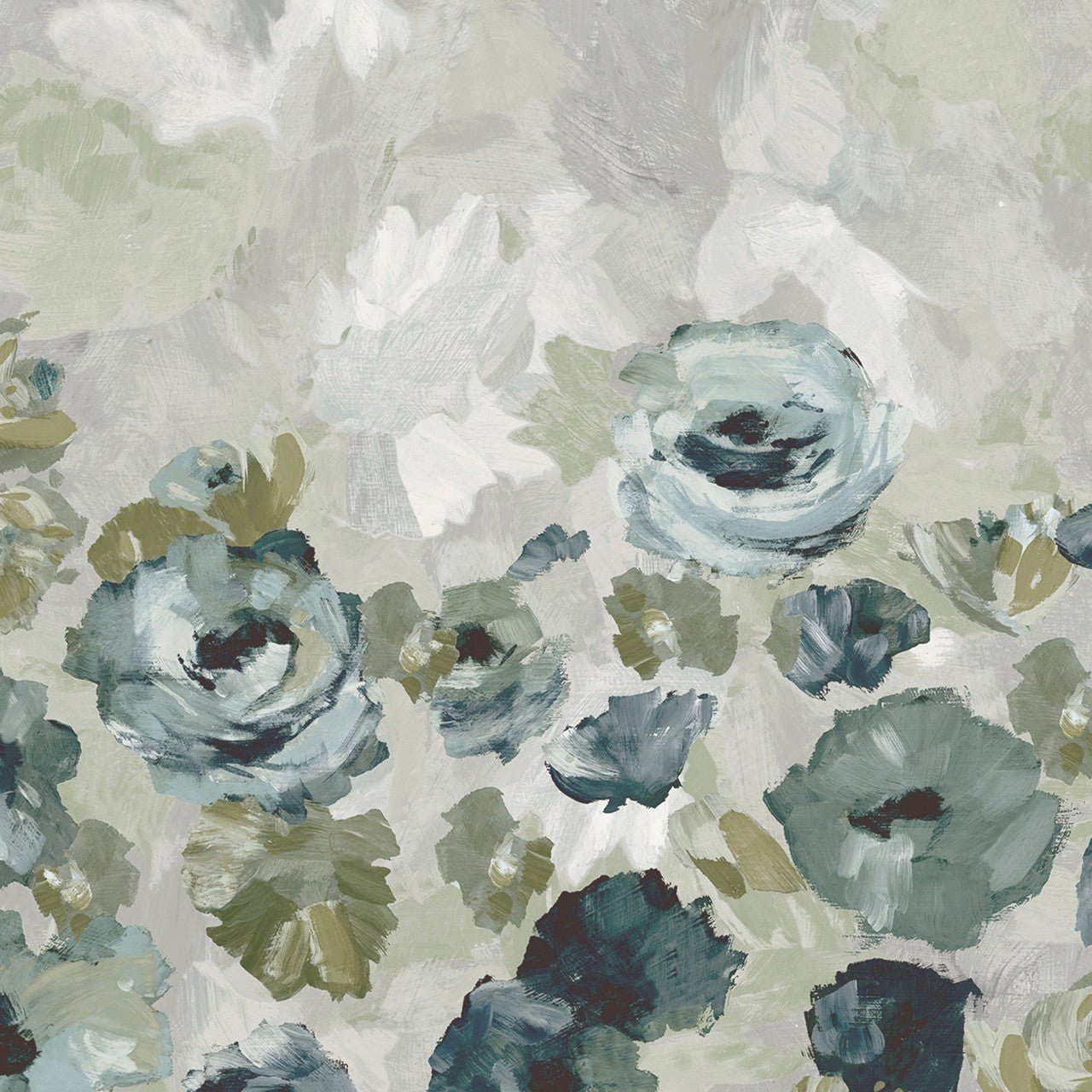 Paeonia Twin Julie Feels Home Wall Mural - Smaragd Grey - Hohenberger - 26955 - Premier Wallcovering