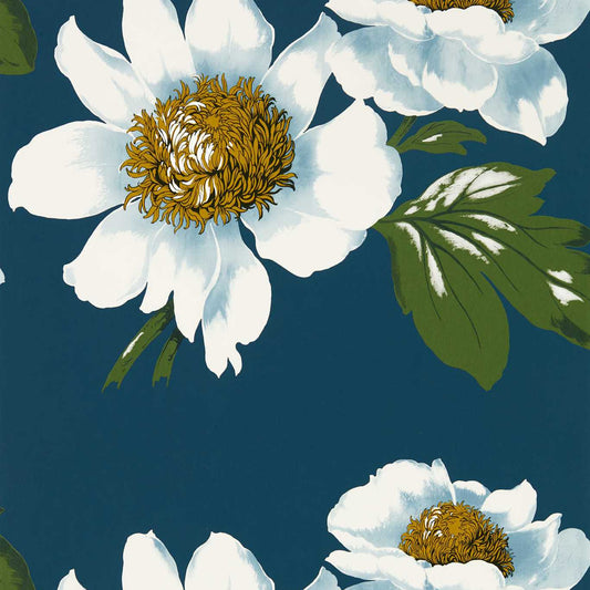Paeonia Wallpaper - Azurite/Meadow/Nectar - Harlequin - HQN2112842 - Premier Wallcovering