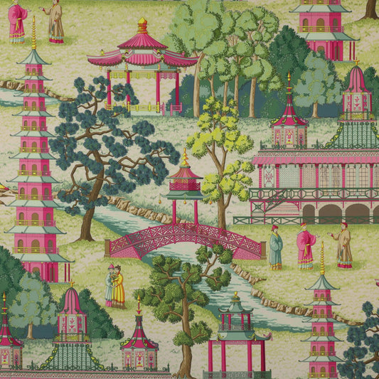 Pagoda Fabric - Rose - Manuel Canovas - 01466/03 - Premier Wallcovering
