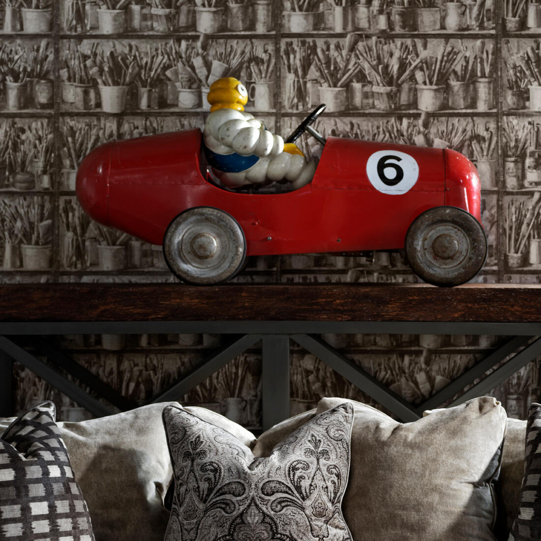 Paintbox Wallpaper - Charcoal - Andrew Martin - ATTPABXCHA - Premier Wallcovering