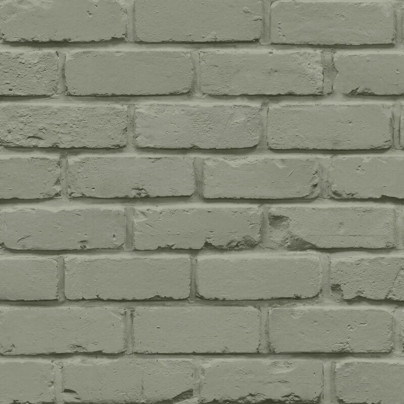 Painted Brick Wallpaper - Sage - Fine Décor - FD43603 - Premier Wallcovering