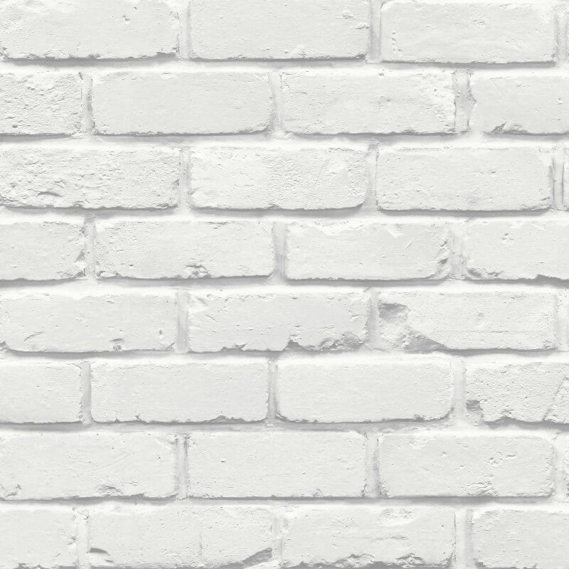 Painted Brick Wallpaper - White - Fine Décor - FD43600 - Premier Wallcovering