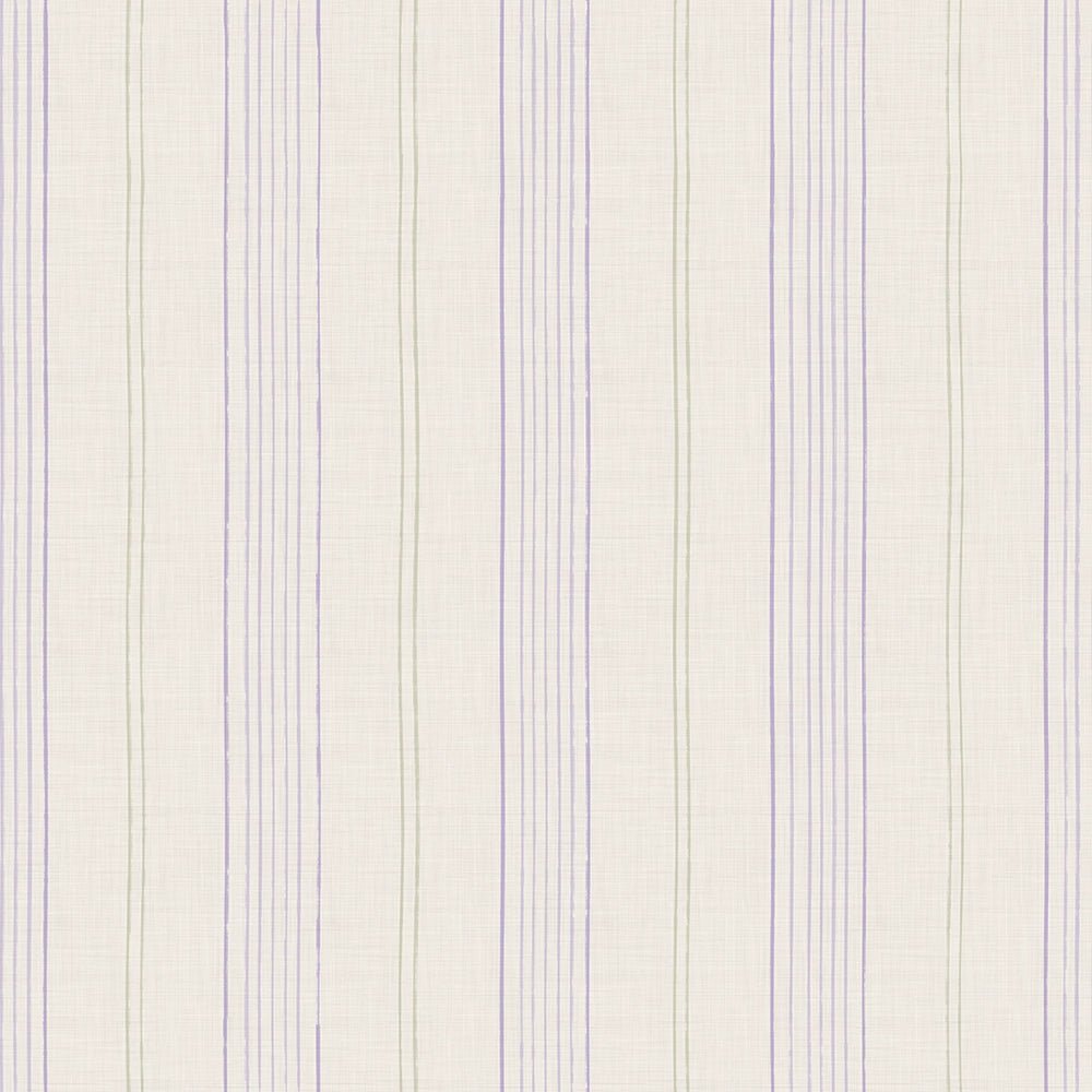 Painted Pinstripes Wallpaper - Lavender, Sage Green and Vintage Cream - LAN100381 - Lucie Annabel - Premier Wallcovering