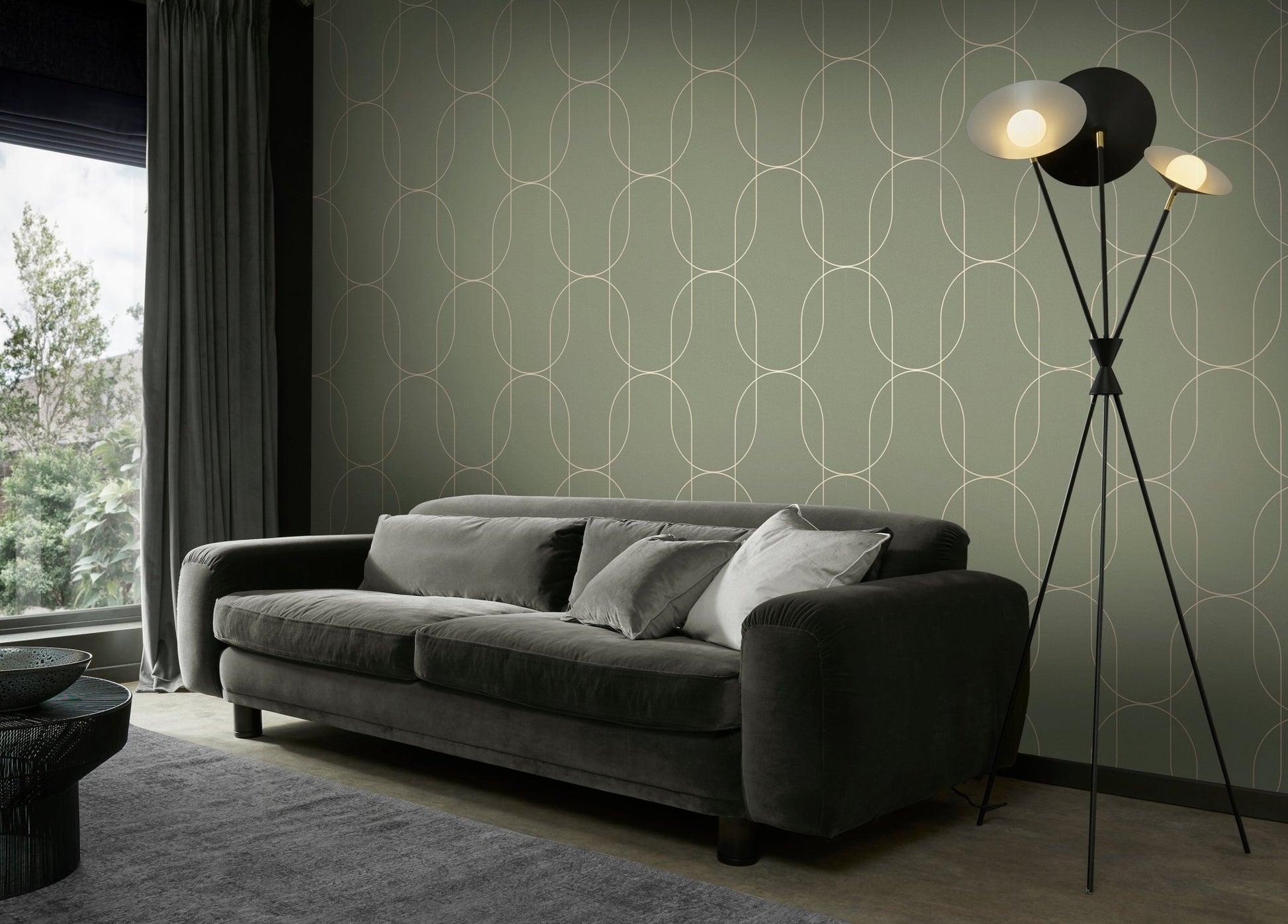 Palais Wallpaper - Sage - Graham & Brown - 119799 - Premier Wallcovering